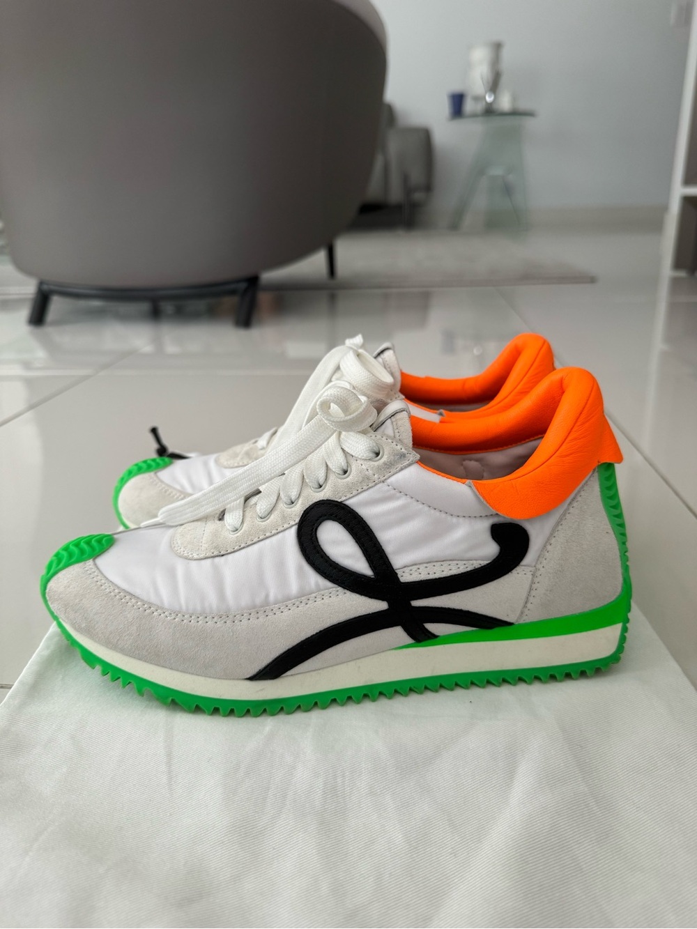 Loewe Flow Neon Logo Runner Sneakers